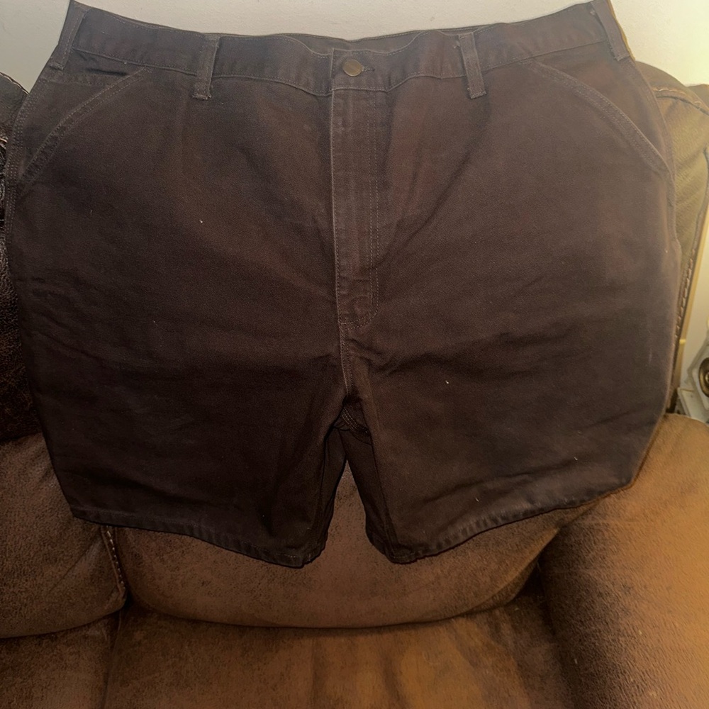 Carhartt Men's Dark Brown Flat Front Shorts